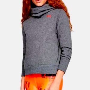 UNDER ARMOUR Hoodie Pullover Sweatshirt Cowl Neck Gray Large Women’s